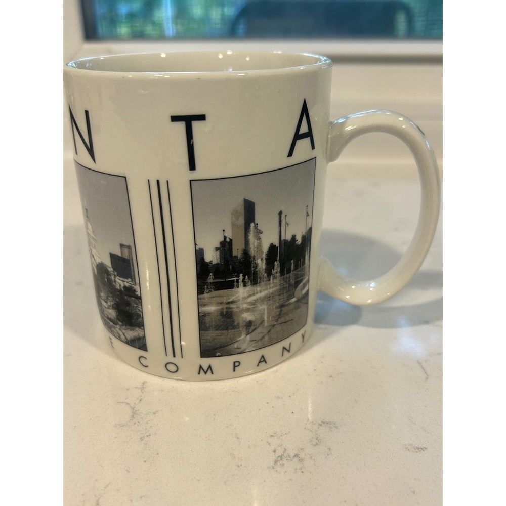 Starbucks Barista City Scenes Series Atlanta Coffee Mug 2003 Black White 16oz - Picture 3 of 7